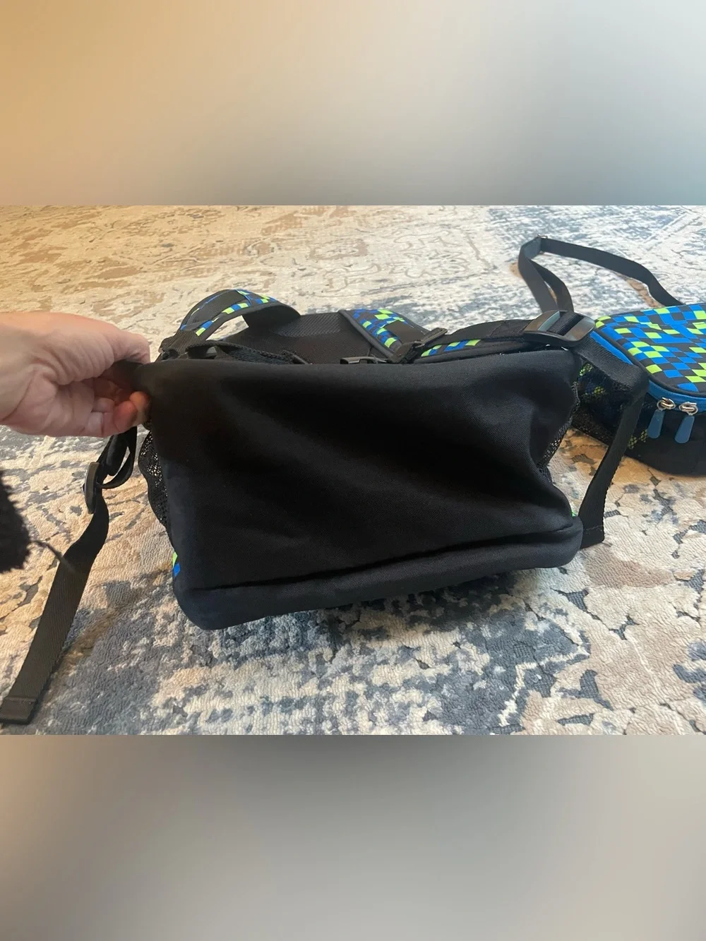 Pottery Barn Teen Neon Pixel Pattern Backpack and Lunchbox
